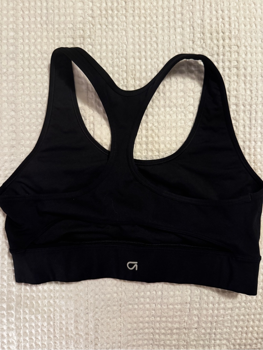 GAP Black Racerback Sports Bra with Reflective Logo